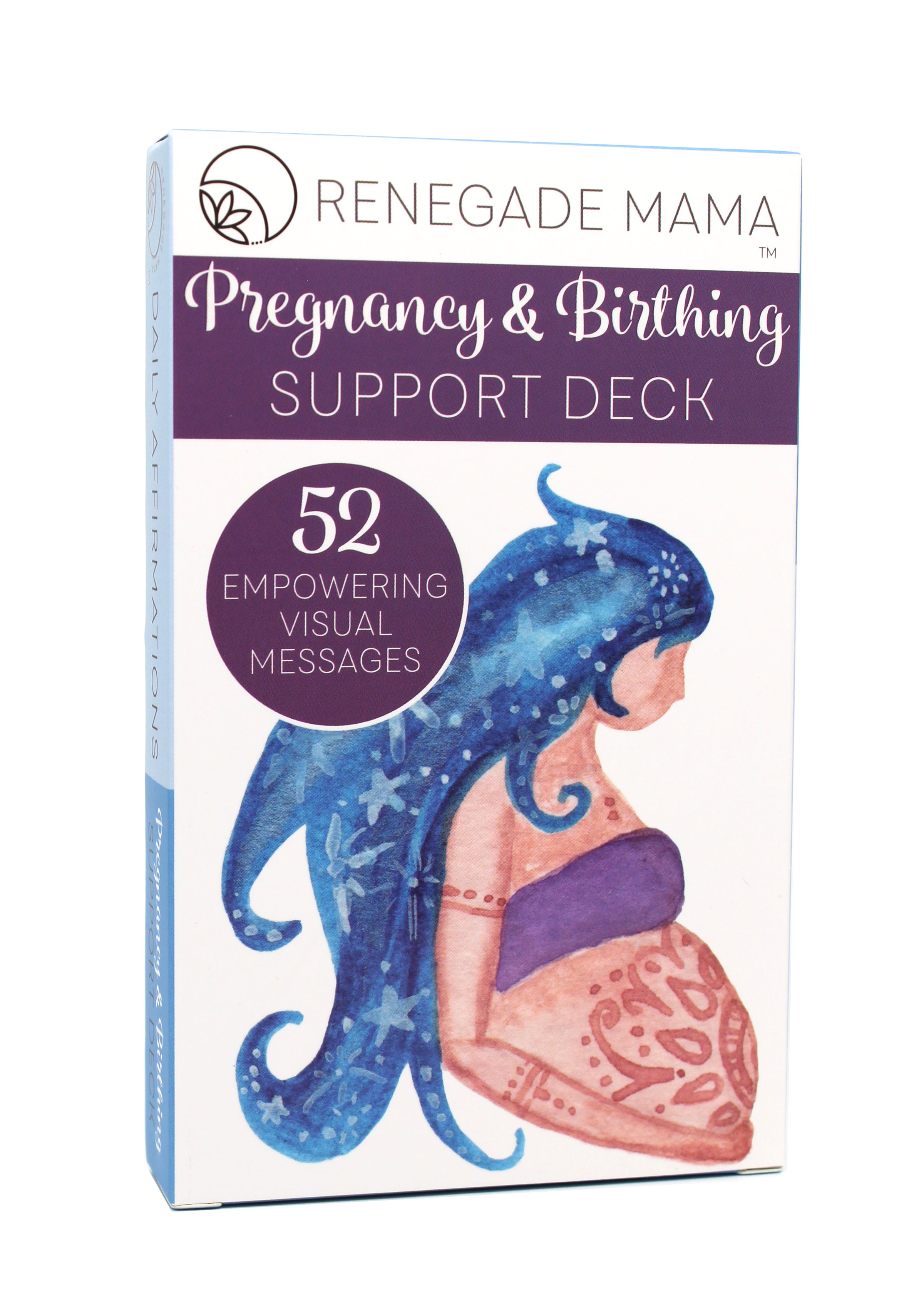 Mama Natural Pregnancy Affirmation Cards - 50 Beautiful cards to